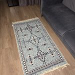 Бавовняний двосторонній килим AM 007 BLUE AQUA