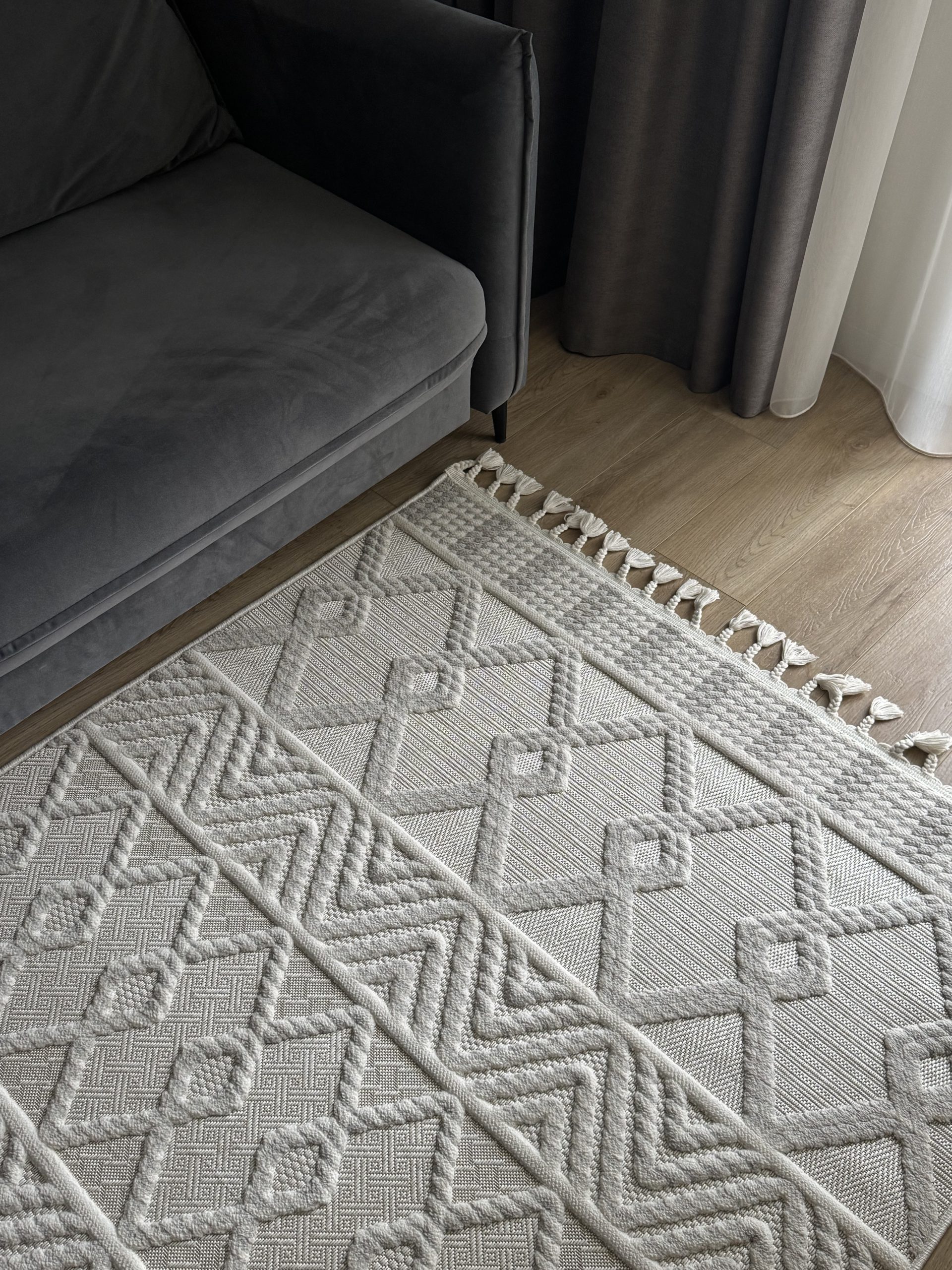 Рельєфна модель з середнім ворсом 3298A CREAM L.GREY