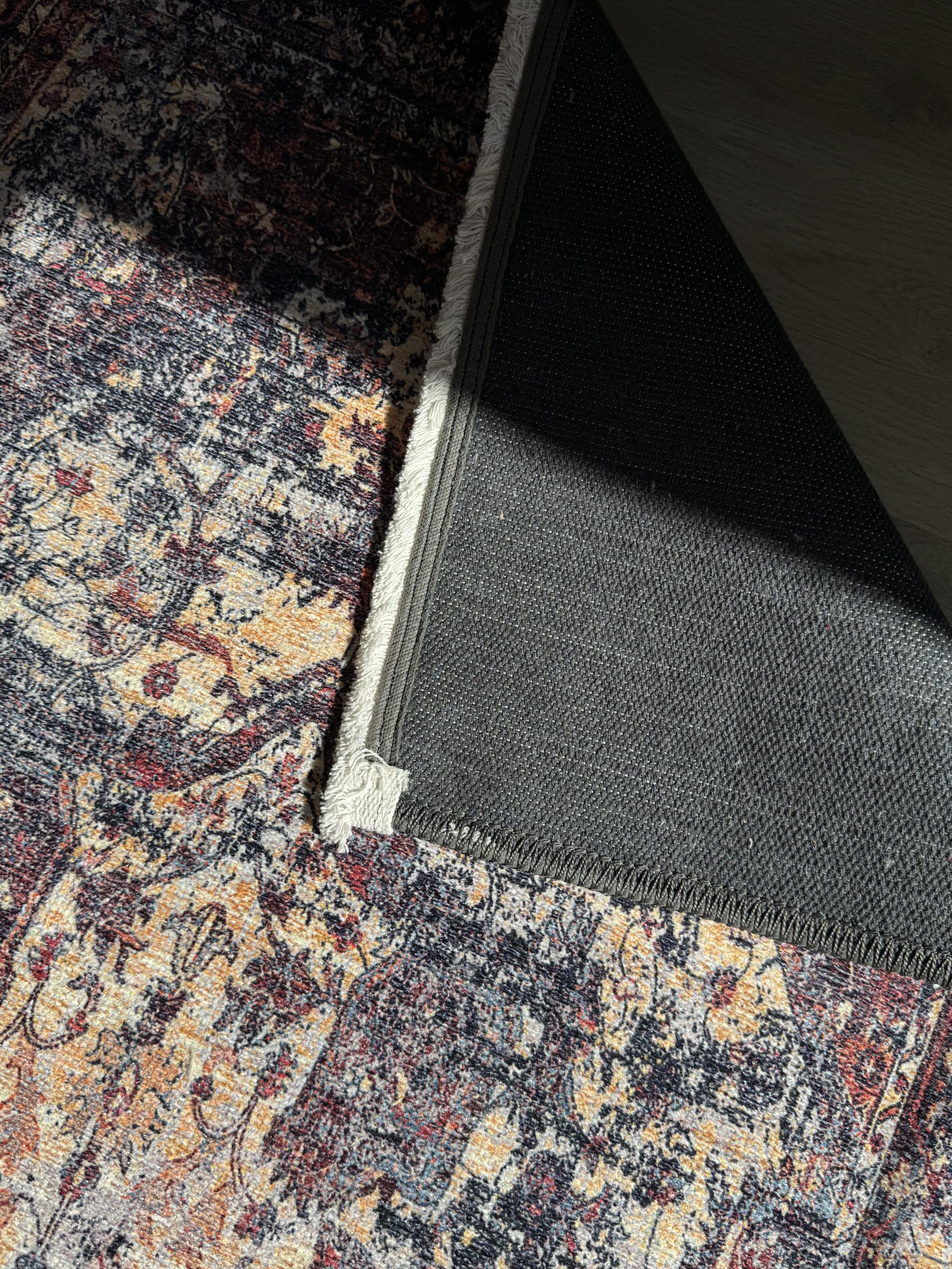 Безворсовий антиковзаючий килим з шенілу “Імперський Бордо”