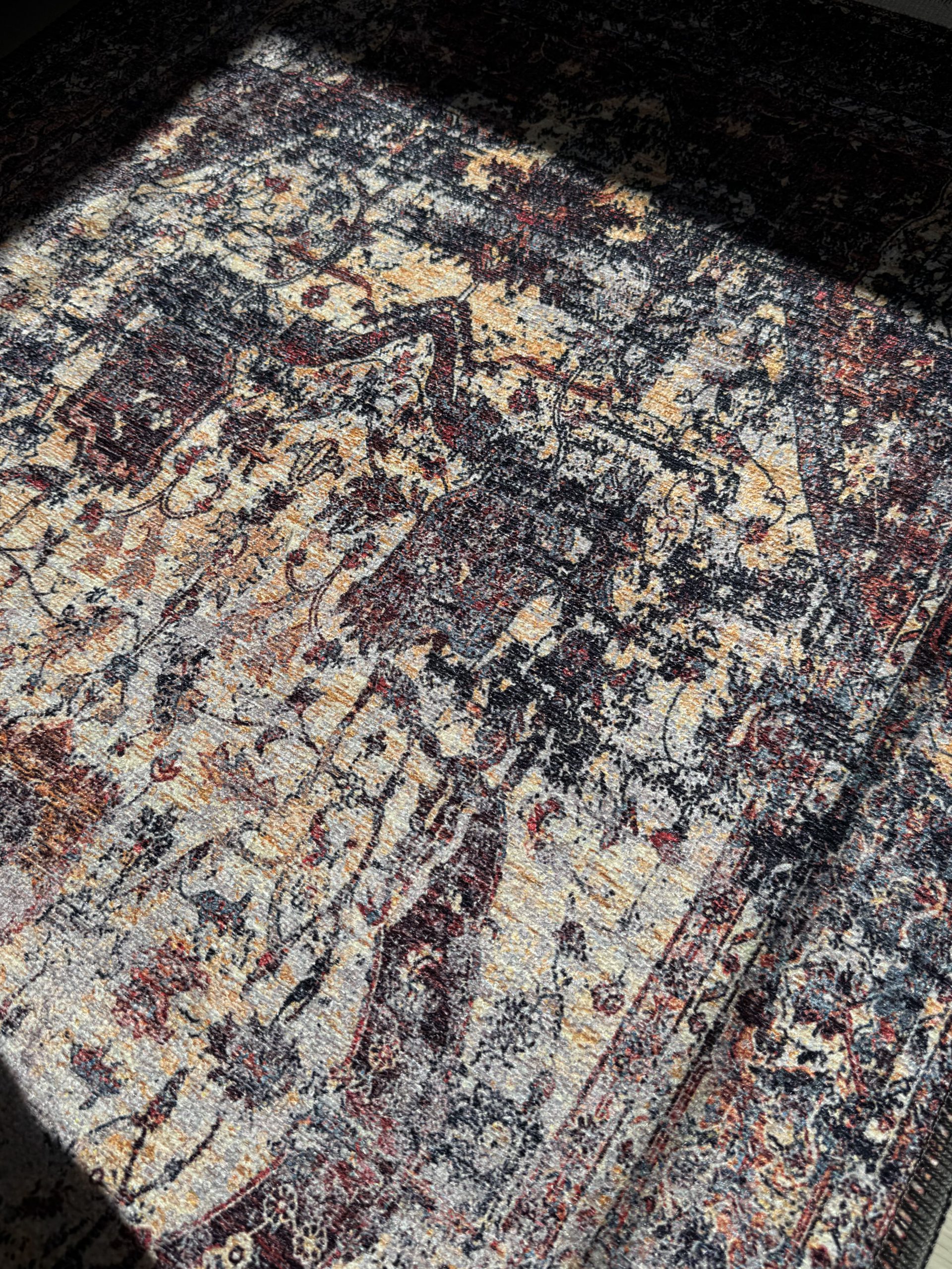 Безворсовий антиковзаючий килим з шенілу “Імперський Бордо”