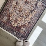 Безворсовий антиковзаючий килим з шенілу “Імперський Бордо”