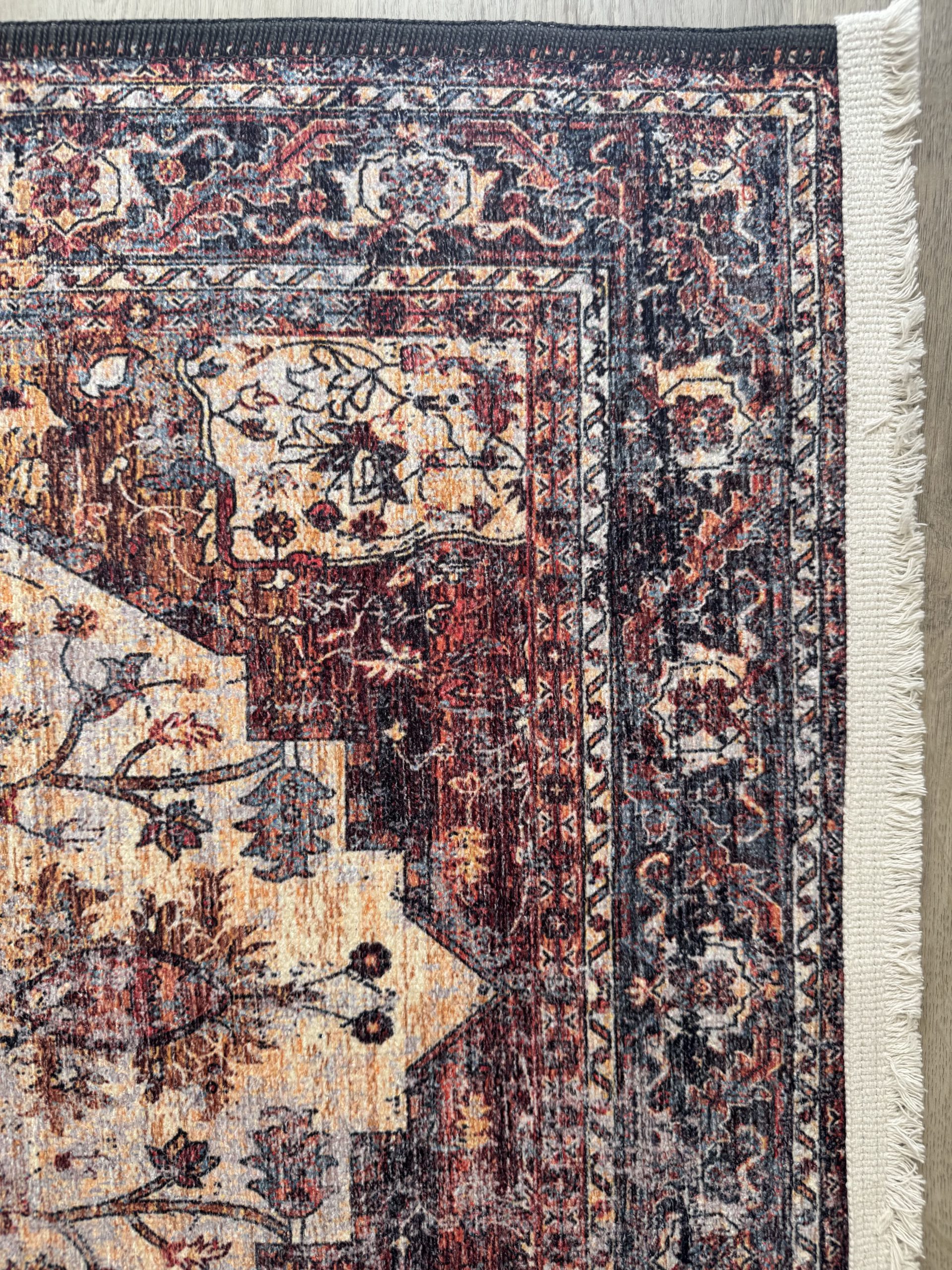 Безворсовий антиковзаючий килим з шенілу “Імперський Бордо”