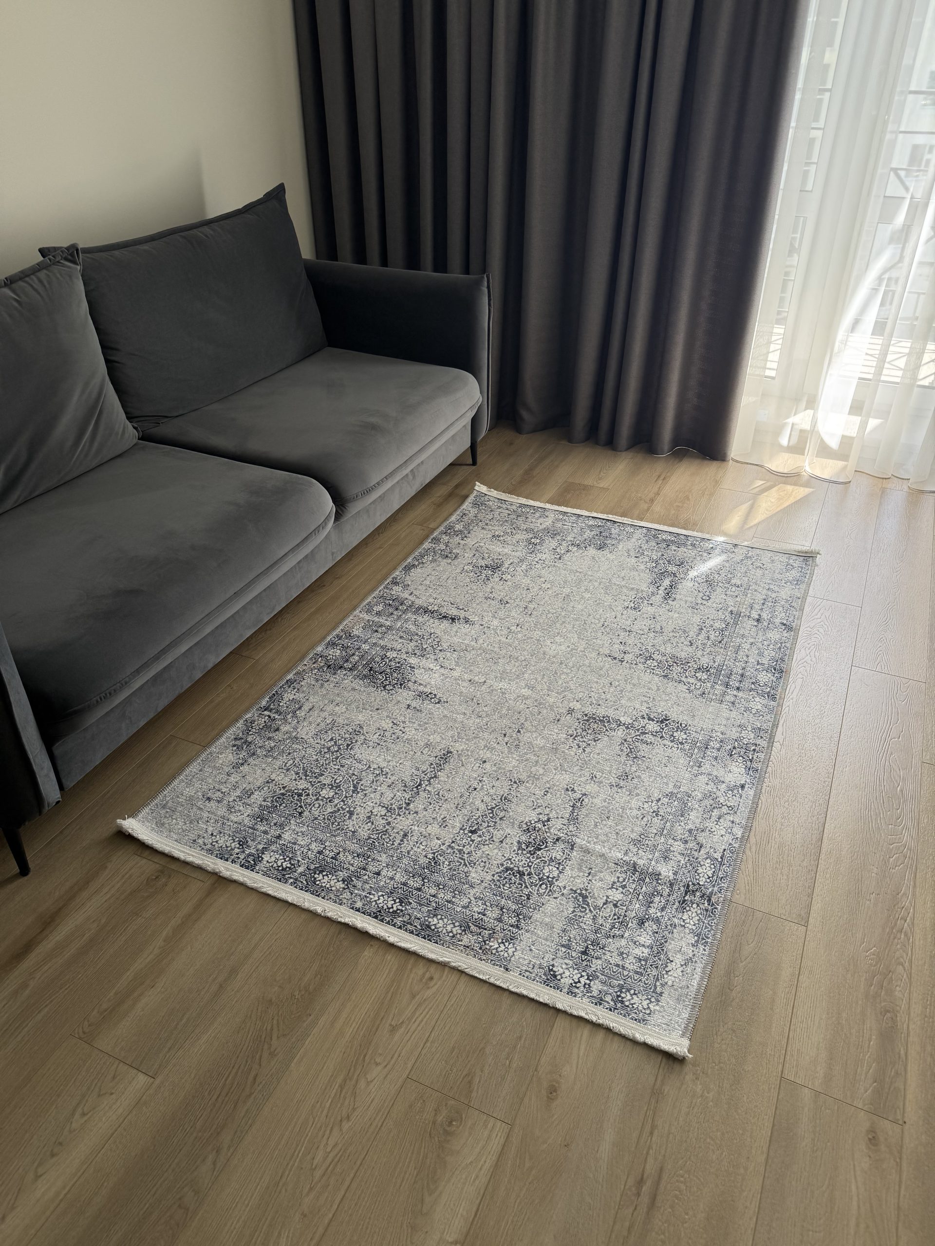 Безворсовий антиковзаючий килим з шенілу “Морська імла”