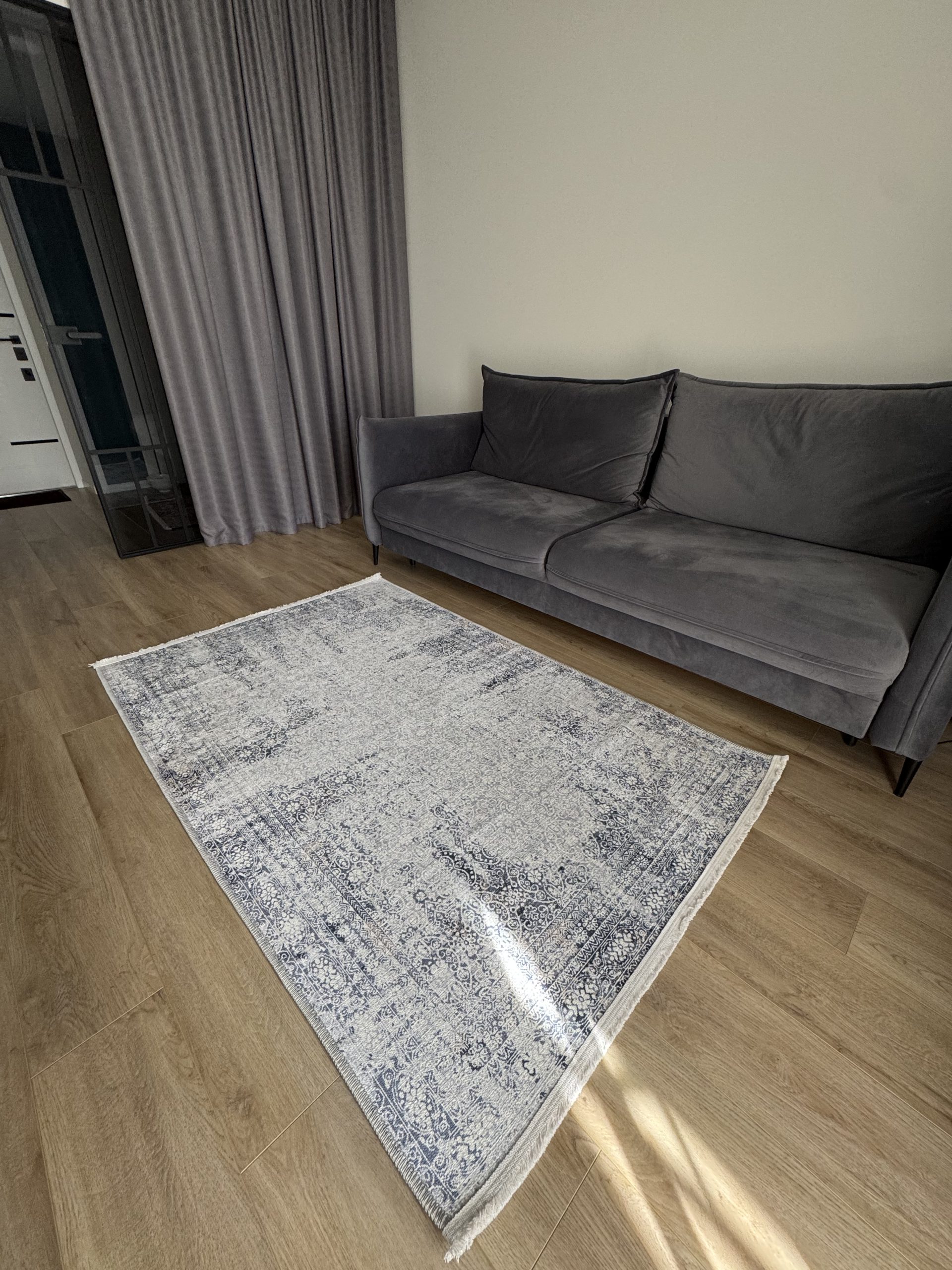 Безворсовий антиковзаючий килим з шенілу “Морська імла”