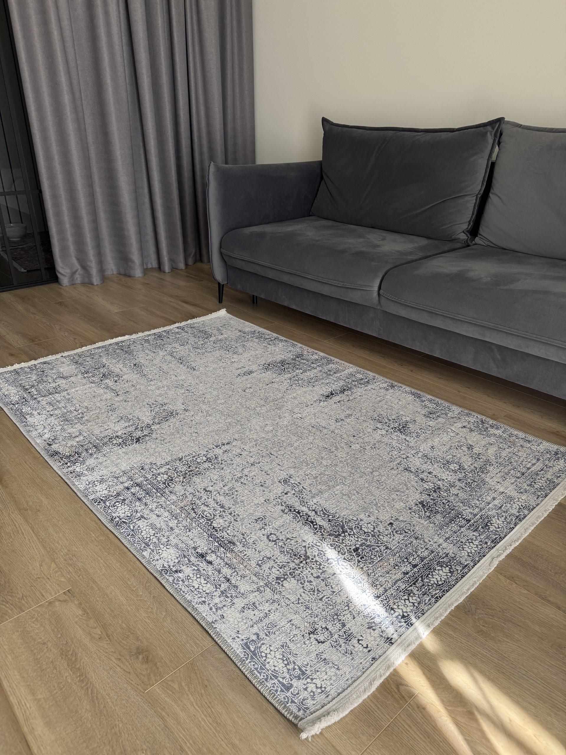 Безворсовий антиковзаючий килим з шенілу “Морська імла”