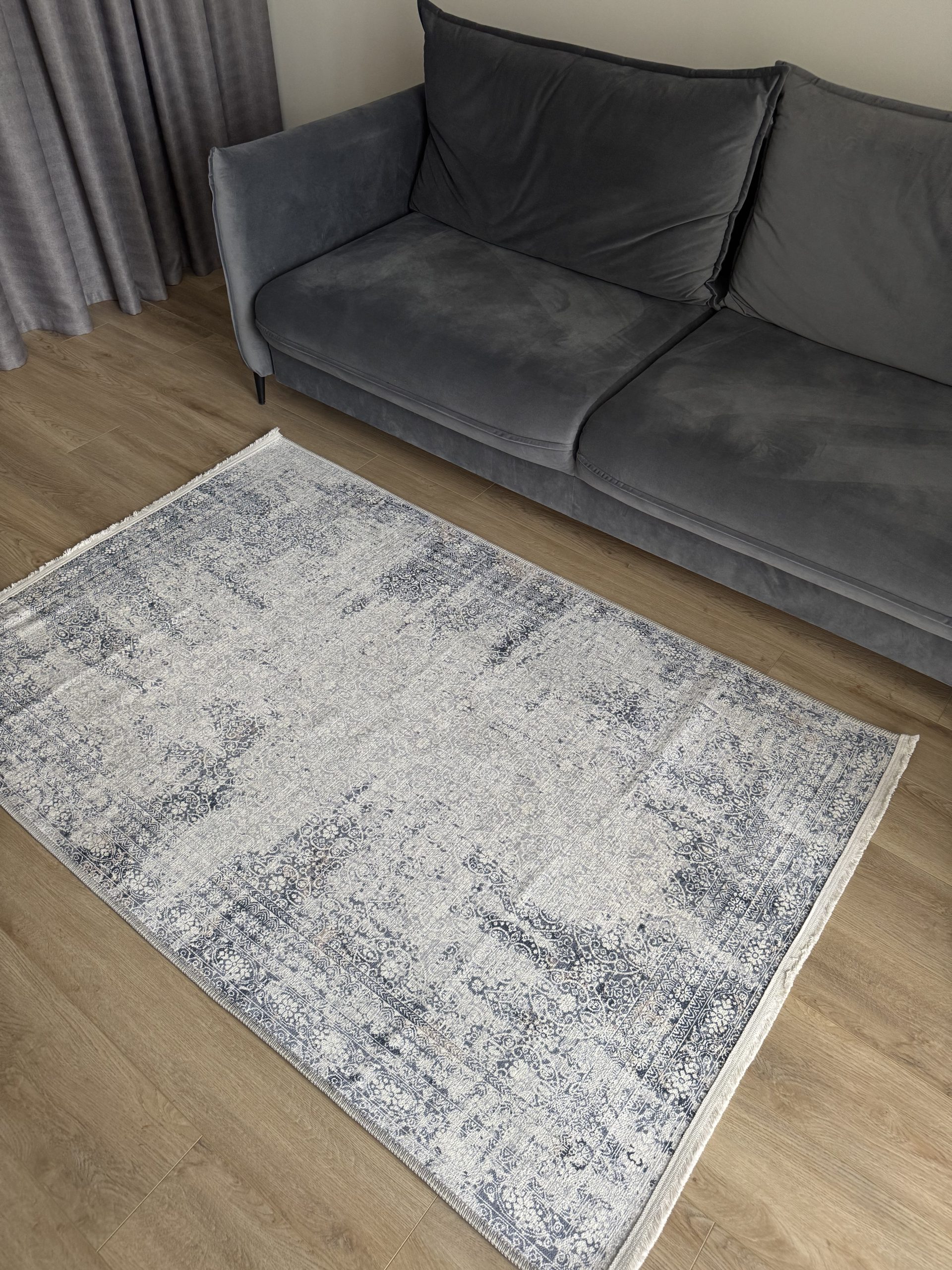 Безворсовий антиковзаючий килим з шенілу “Морська імла”