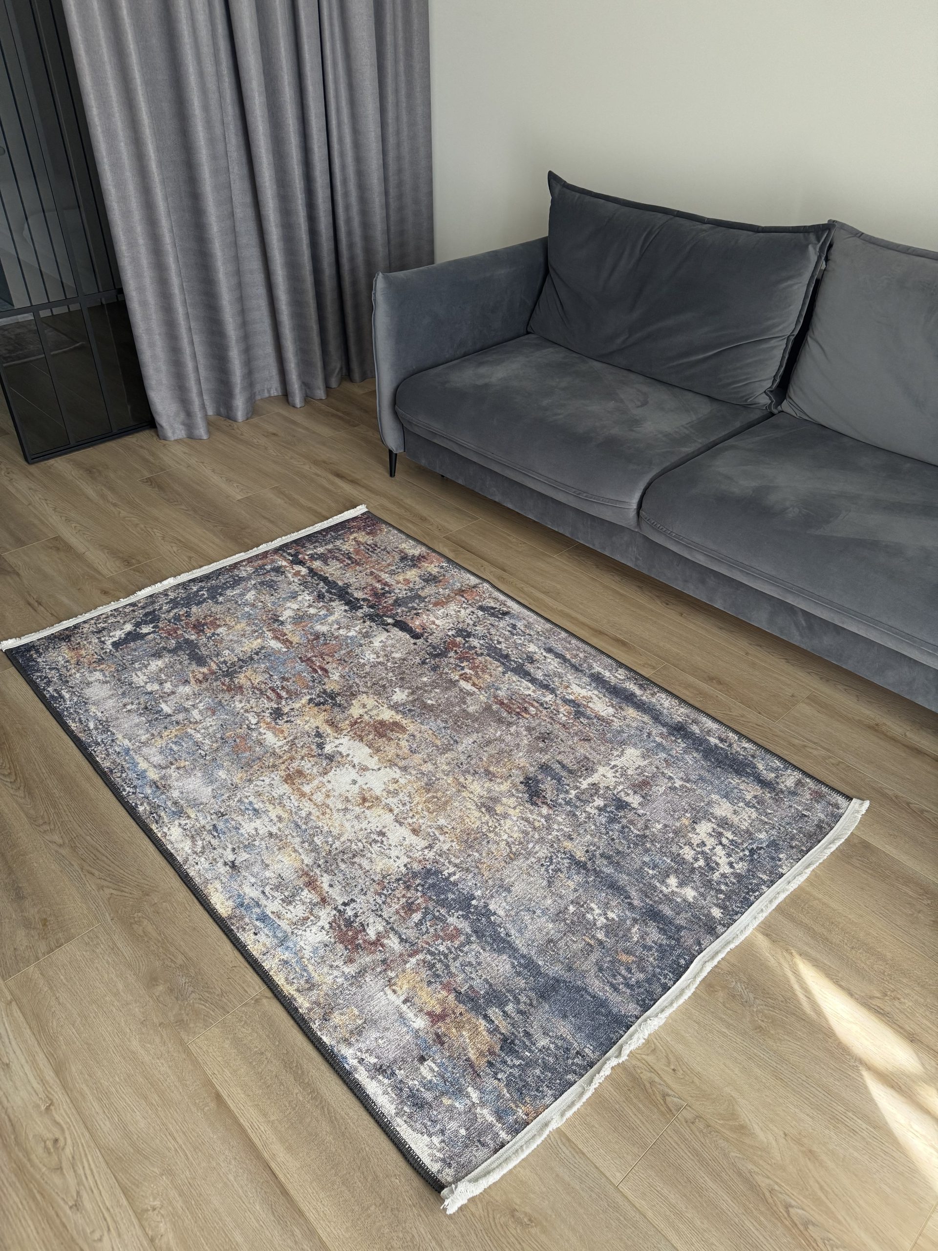 Безворсовий антиковзаючий килим з шенілу “Абстракція”