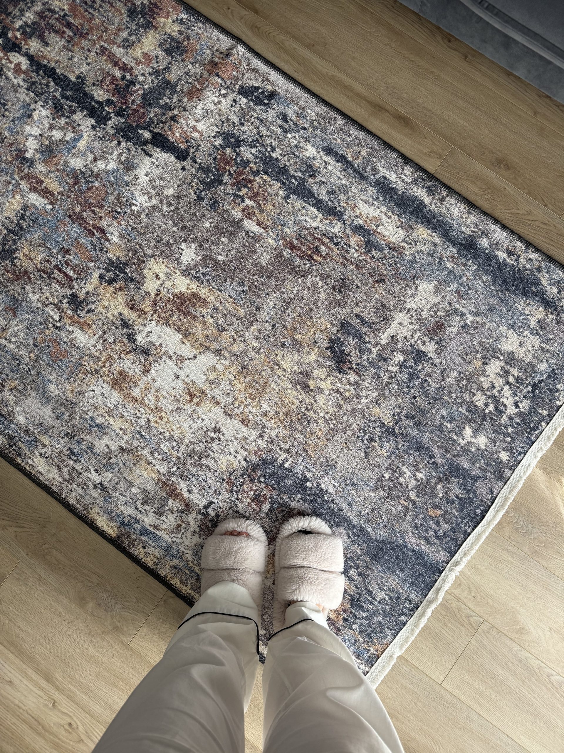 Безворсовий антиковзаючий килим з шенілу “Абстракція”