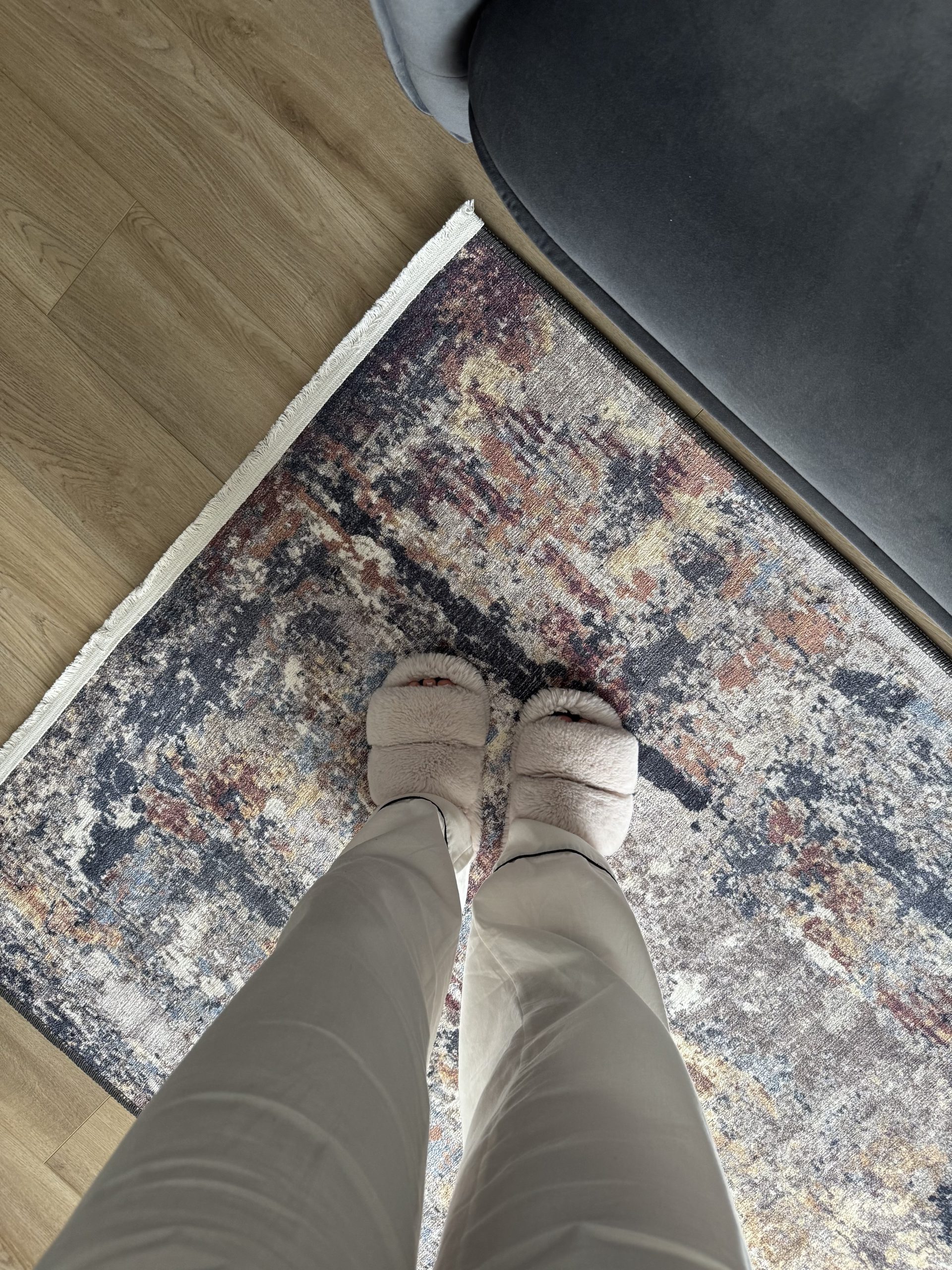 Безворсовий антиковзаючий килим з шенілу “Абстракція”