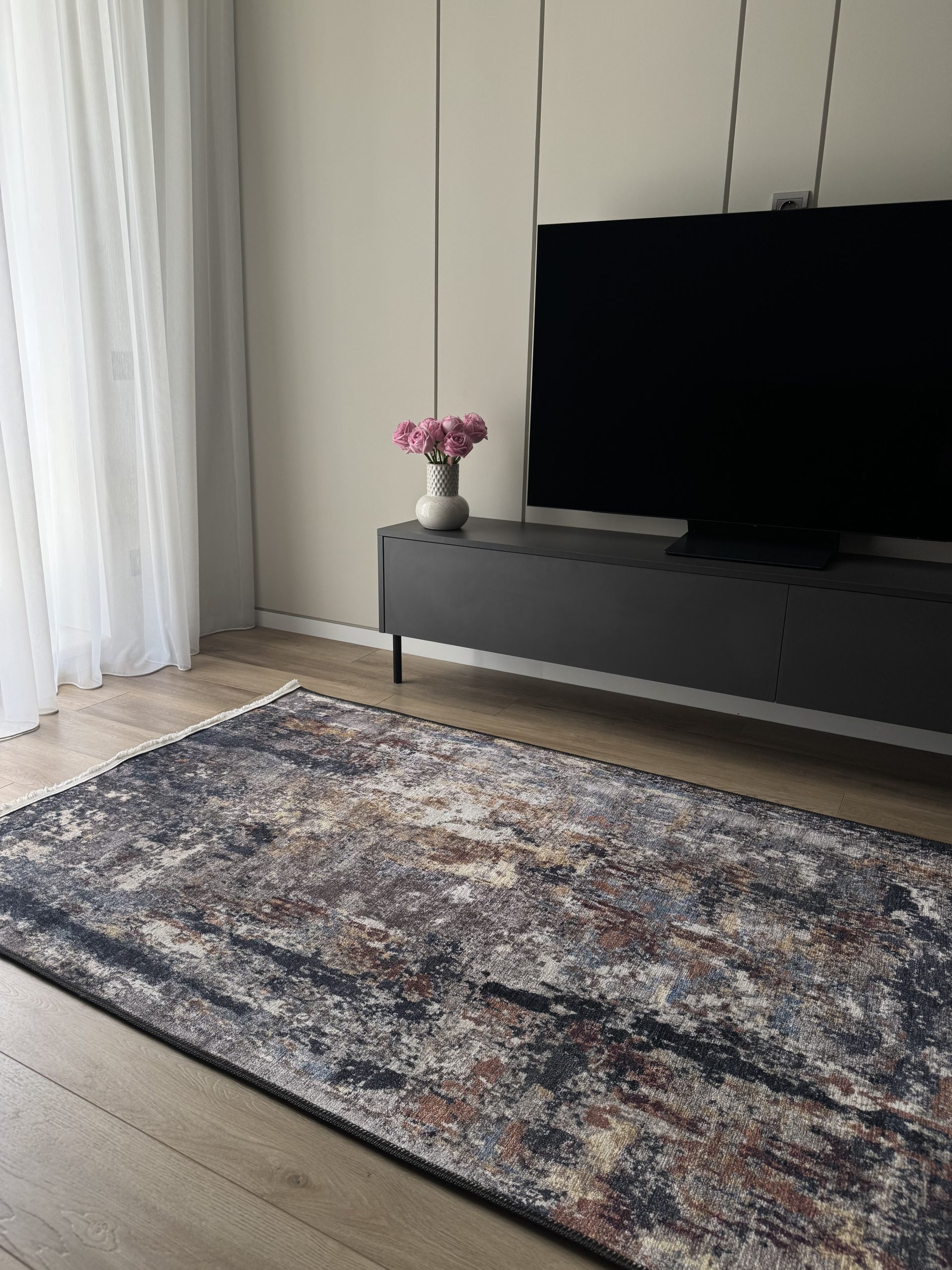 Безворсовий антиковзаючий килим з шенілу “Абстракція”