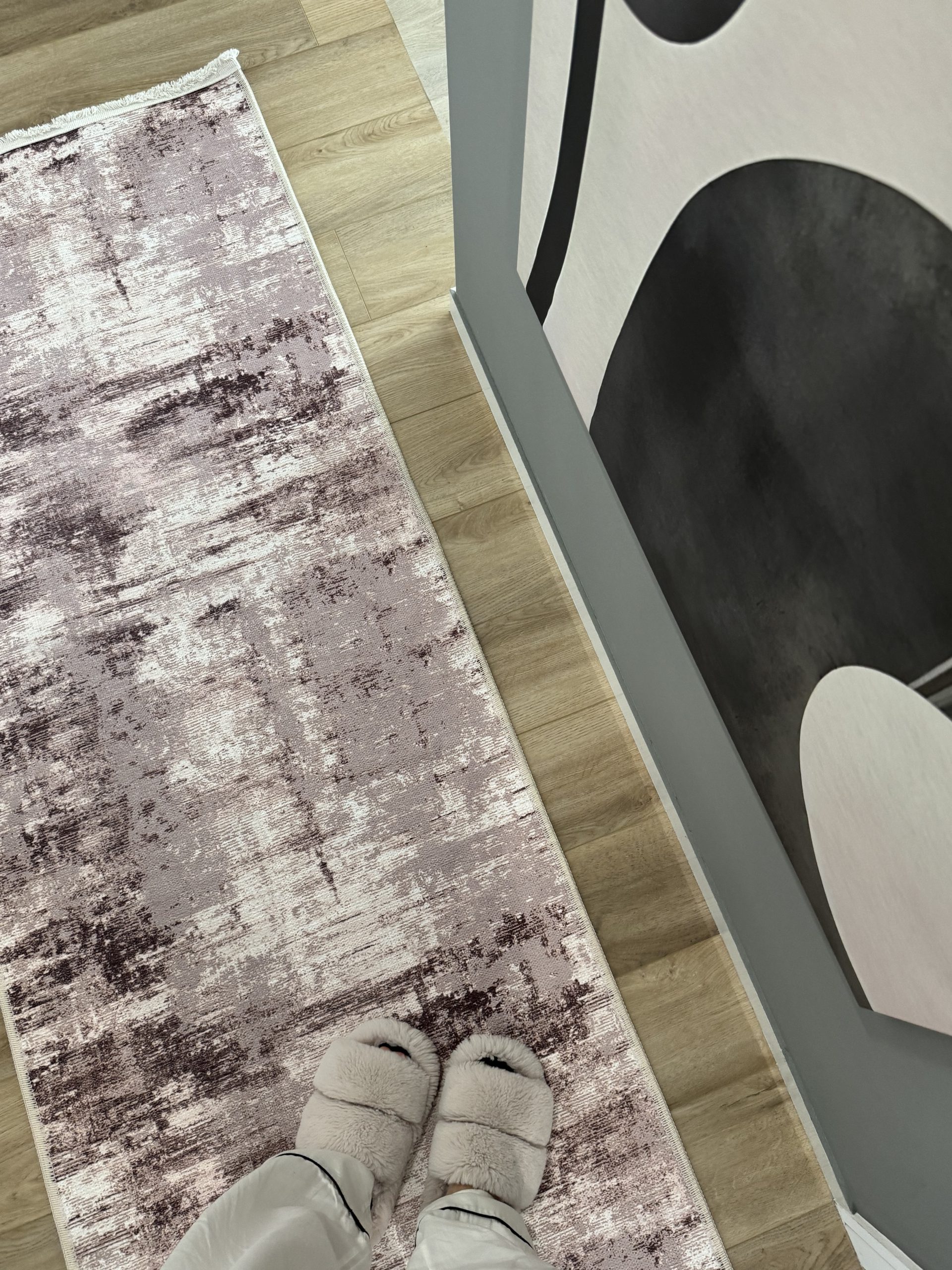 Безворсовий антиковзаючий килим з шенілу “Акварель”