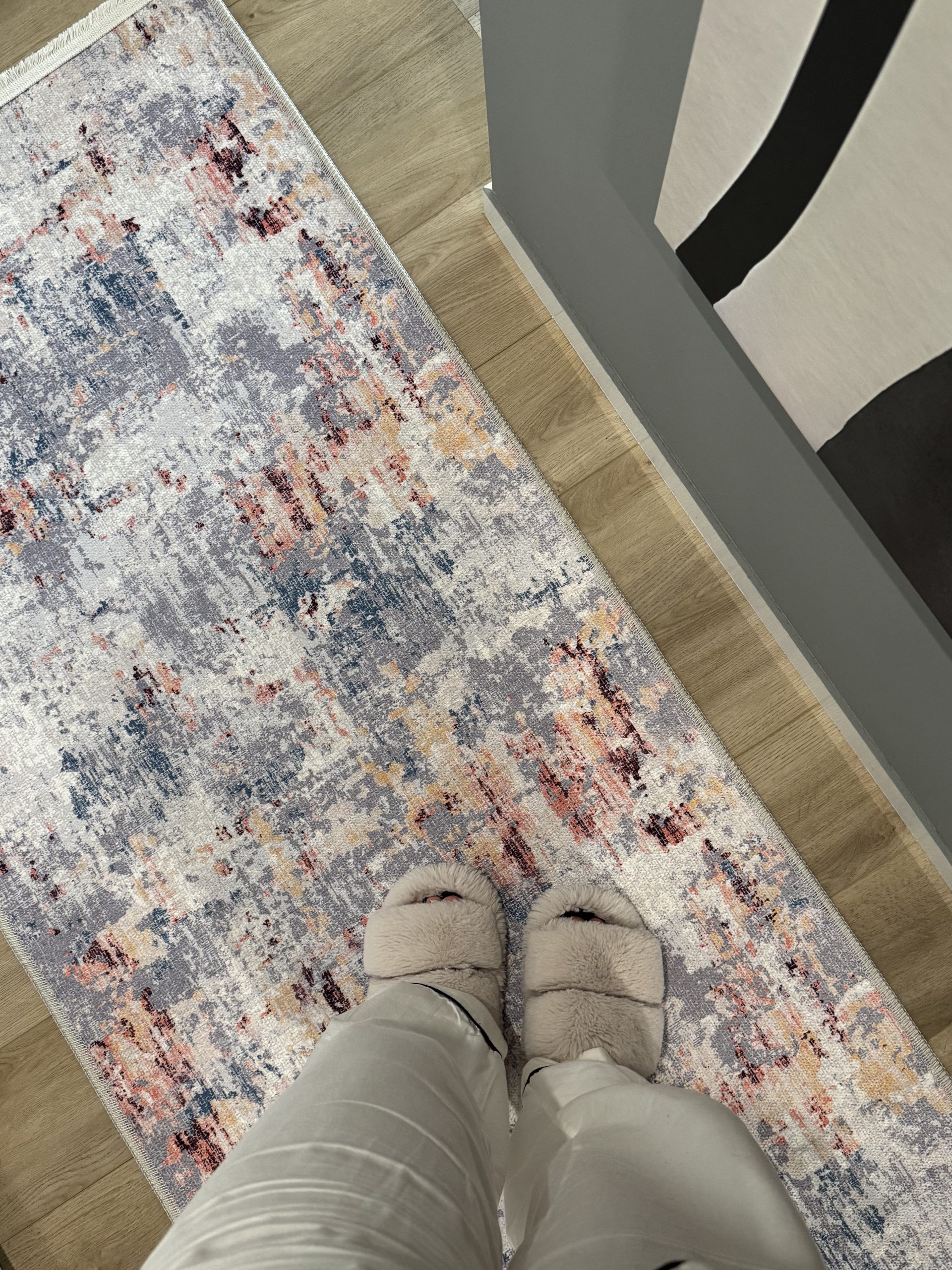 Безворсовий антиковзаючий килим з шенілу “М’яке відлуння”